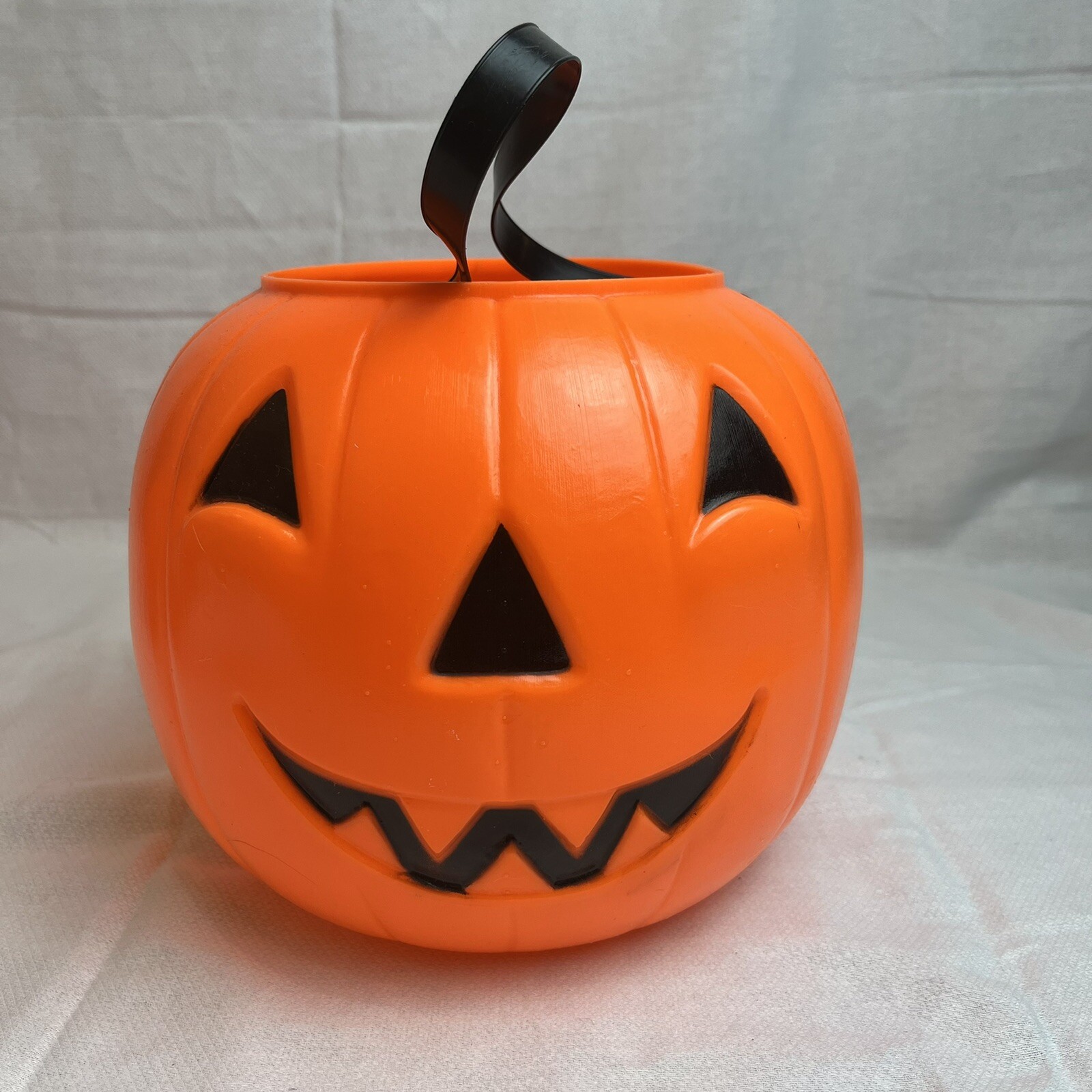Vtg Empire Halloween Blow Mold Pumpkin Jack O Lantern Bucket Trick Or ...