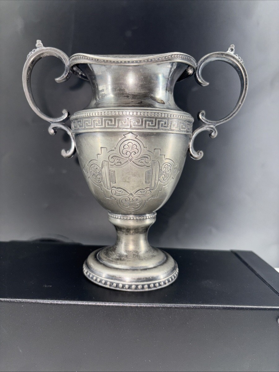 Meriden B Company Quadruple Silver Plate Engraved 6” Pouring Cup