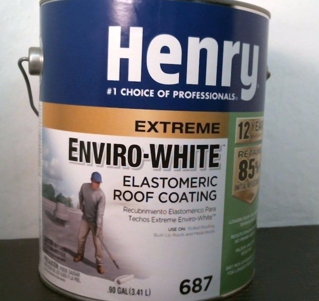 HENRY HE687 Elastomeric Roof Coating, .9 gal., White, FREE SHIPPING eBay