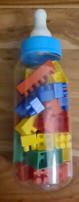 Vintage 90s Mega blocks in baby bottle NOS / Unknown