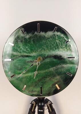 Wanduhr Epoxidharz Wand Dekoration Harz Uhr Epoxid Harz Wandkunst Flamme Kosmos