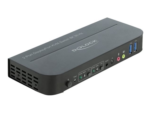 DeLock DisplayPort 1.4 KVM Switch 8K 30 Hz with USB 3.0 and Audio KVM 11482