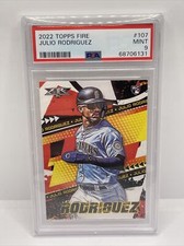 2022 Topps Fire Julio Rodriguez RC #107 PSA 9 MINT Mariners Rookie Card