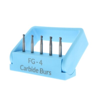 5 PCS FG-4 Round Ball Head Dental Carbide Burs High Speed Tungsten Steel Drills