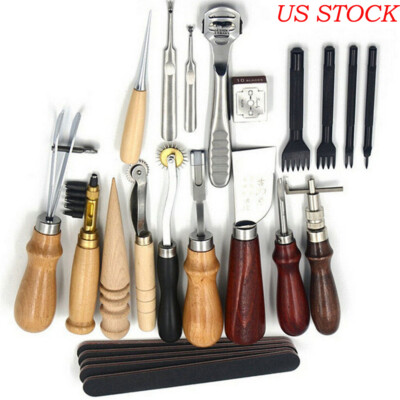 Classic Leather Working Tools Kit Stitching Sewing Beveler Punch Hand Craft Tool