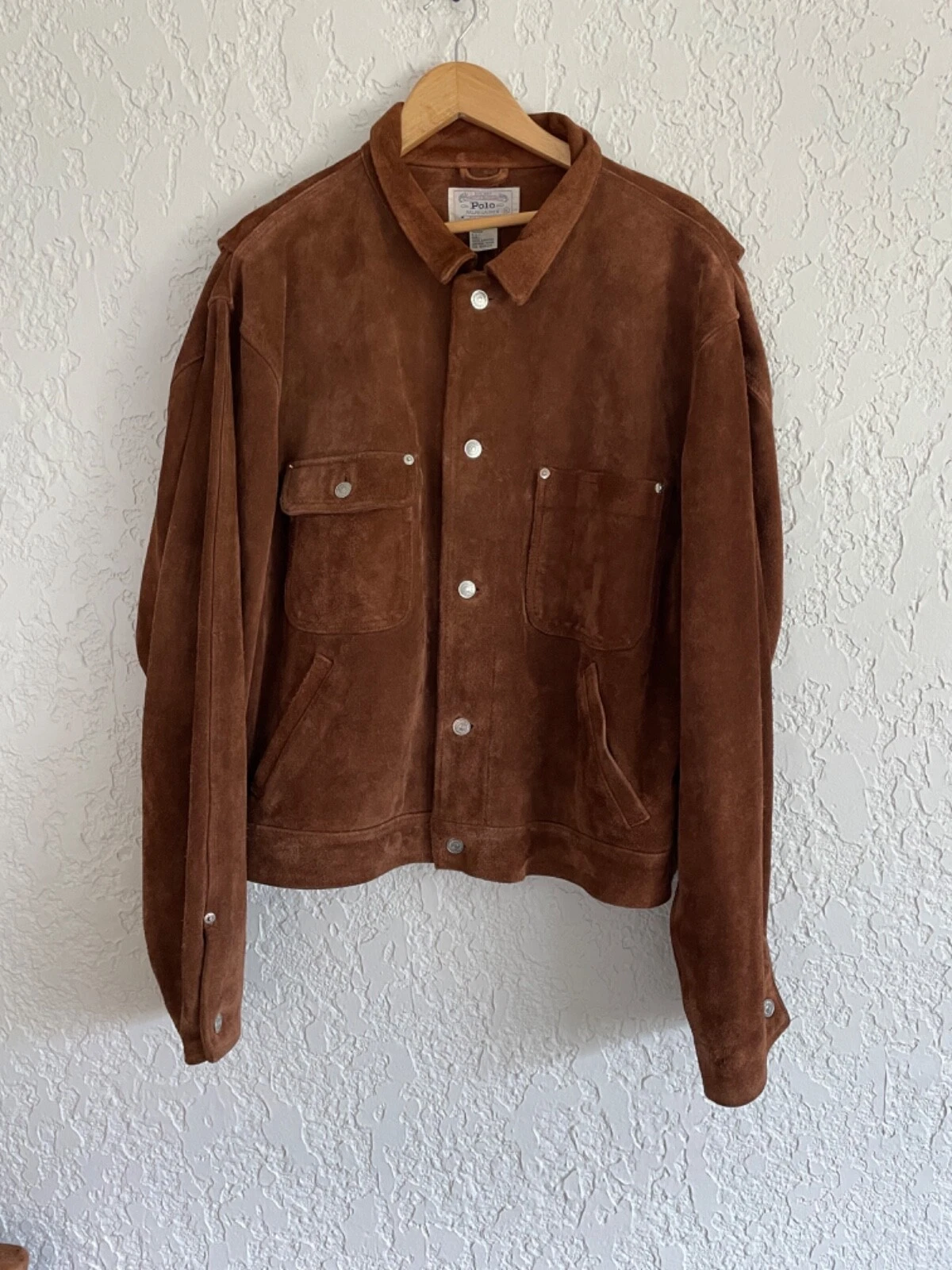 Polo Ralph Lauren® RARE années 80 Dungarees Western Roughout veste en daim RRL   XL