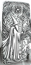 10 ozt 999 Fine Silver Art Bar- WIZARD - ADAMO TECHNE - Limited Edition 104.00 per troy oz