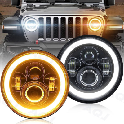 7'' Inch Round LED Headlights For International Harvester Scout II 1973-1980