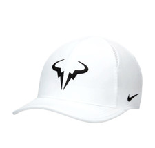 NIKE RAFA NADAL DRI-FIT HAT CAP WHITE/BLACK SIZE L/XL NEW W/TAGS FB5600-100 