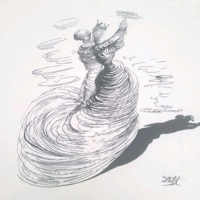  Salvador Dali  ''Two Dancers'' Sz. XLG T-Shirt  Art Gallery Canvas Bella