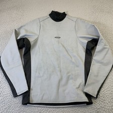 Vintage Patagonia Neoprene Jacket Mens Large Gray Fleece Lined USA Made Flaws