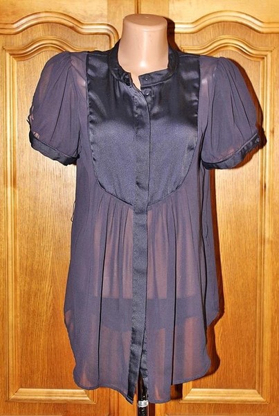 Women Jasper Conran Shirt Navy Polyester 36