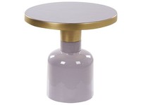 Beistelltisch Metall Violett / Messing Rund 45Cm Couchtisch Modern Lomita