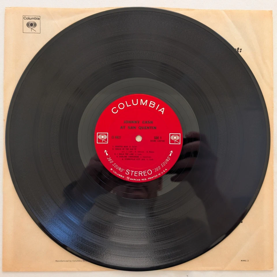 Johnny Cash At San Quentin, 1969 US Pitman First Pressing 2-Eye Columbia CS 9827 - Image 3 of 4