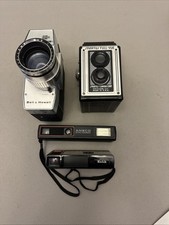 Lot of 4 Vintage Cameras Bell Howell, Spartus, Kodak, Ansco Untested