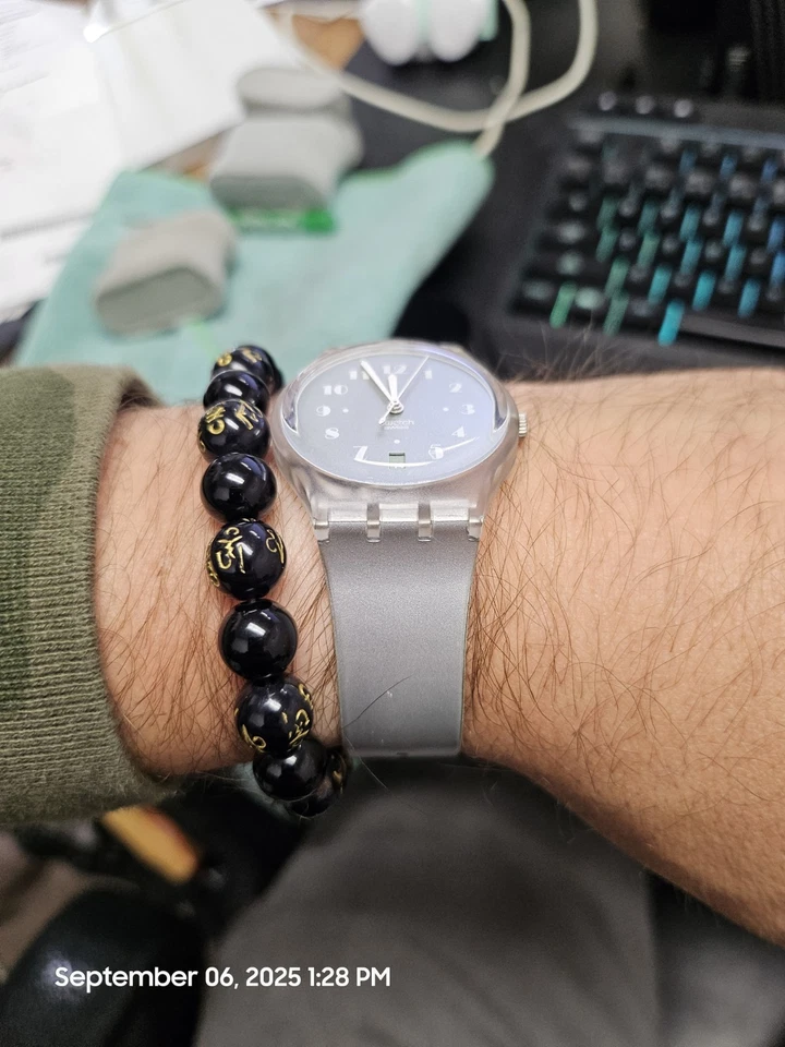 Reloj AG 2000 Swatch 34mm Sub Fecha 107 6549 Plateado Necesita Batería Foto 4 de 4