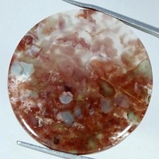 33.70Cts 100 Natural Aqua Chalcedony Round Cabochon Gemstone 30MMX4MM