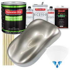 Pewter Silver Metallic Low Voc Urethane Paint Gallon Kit European Clear Coat