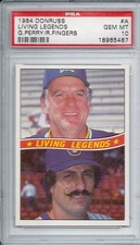 HOF Gaylord Perry Rollie Fingers LIVING LEGENDS 1984 Donruss #A PSA 10 GEM MT