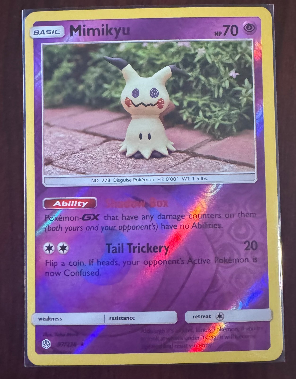 Mimikyu 97/236 Sm-Cosmic Eclipse Reverse Holo NM