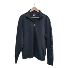 Michael Kors Black Quarter-Zip Pullover Long Sleeve Sweatshirt Mens Size Medium