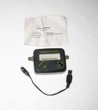 Vintage Satellite Dish Finder Pg-753 Signal Meter with Manual & Cable Coaxial