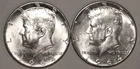 1964-D and 1964-P Kennedy Half Dollars - AU - #2345K50