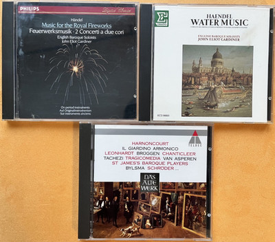 Gardiner: Händel: Wassermusik, Feuerwerksmusik, 2 Concerti a due cori F-Dur 3CDs