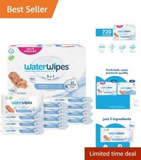 Sensitive Newborn  Baby Wipes, 3-In-1 Cleans, Cares, Protects, 99.9 Water,...