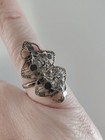 ​Antique 100+ Yr Old 800 900 Silver Filigree Ring Elongated Statement Sz 6 — photo 9
