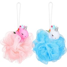 2pcs Kids Bath Loofah: Body Sponge - Unicorn 1 Count Pack of 1 , As Shown