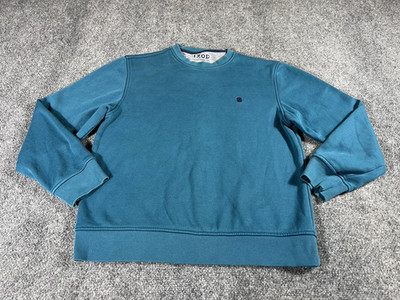 Izod Advantage Fleece Sweatshirt Mens Small Long Sleeve Crewneck Outdoor Blue
