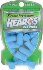HEAROS Xtreme Protection Ear Plugs, NRR 33, 14 Pair, 1 pair Pack of 1 , Blue