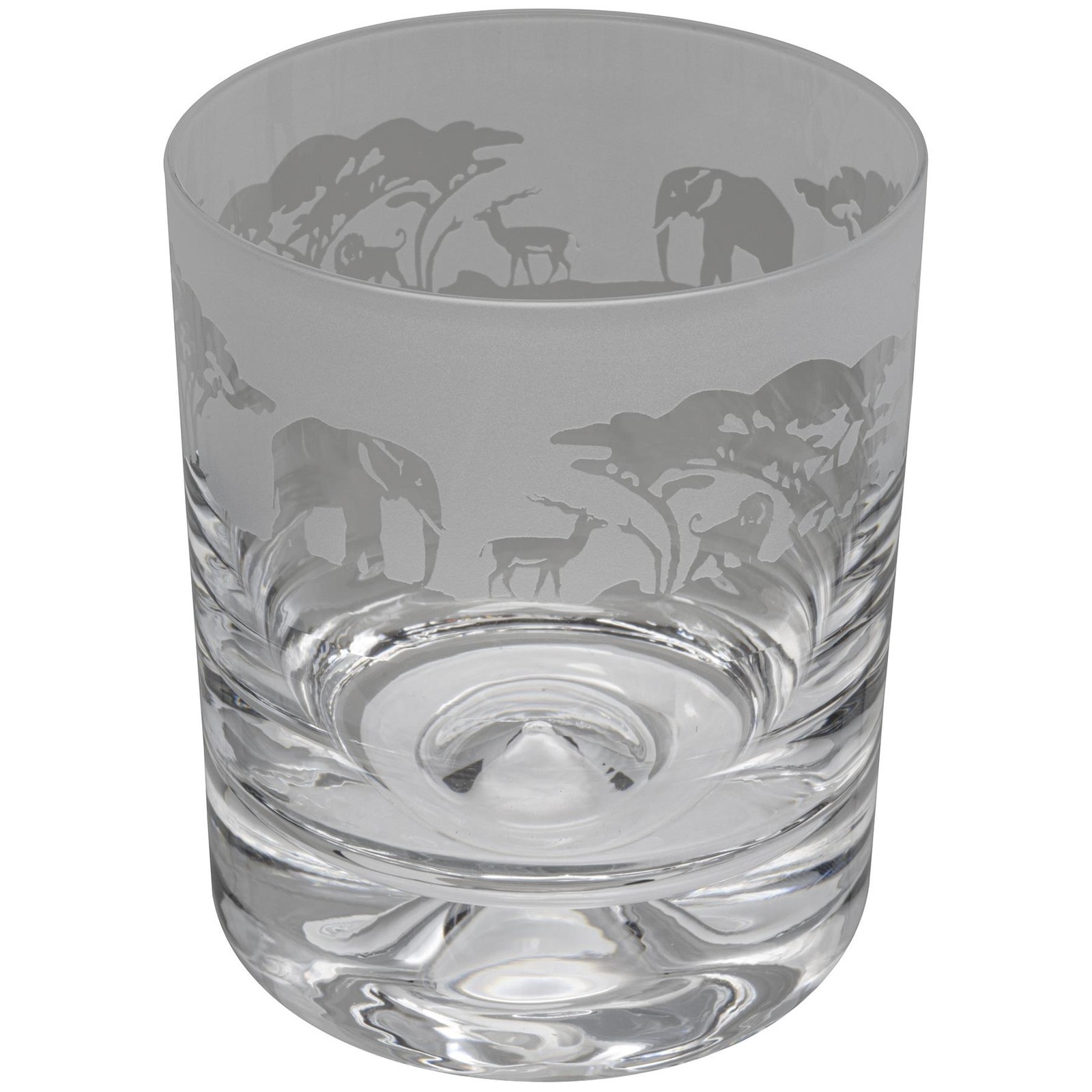 Animo Safari Scene Whiskey Glass Engraved Tumbler Whisky Glasses Gift Boxed