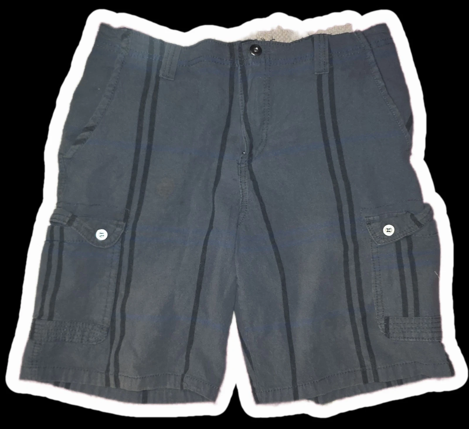 Highland Outfitters Men's Gray/black Str I Pedro Cargo Shorts 34w