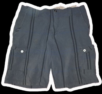 Highland Outfitters Men's Gray/black Str I Pedro Cargo Shorts 34w
