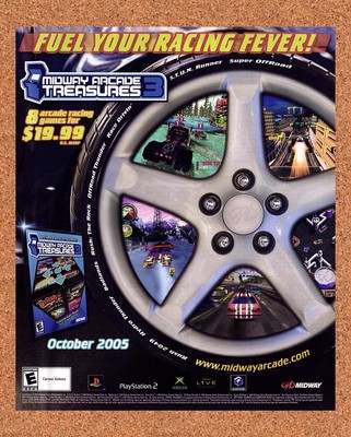 2004 Midway Arcade Treasures 3 PS2 Original Advertisement / Retro Promo v1