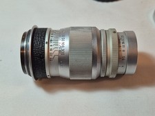 Leica Ernst Leitz Wetzlar Elmar 9cm Objektiv mit Bubble Case + 85mm Sucher.