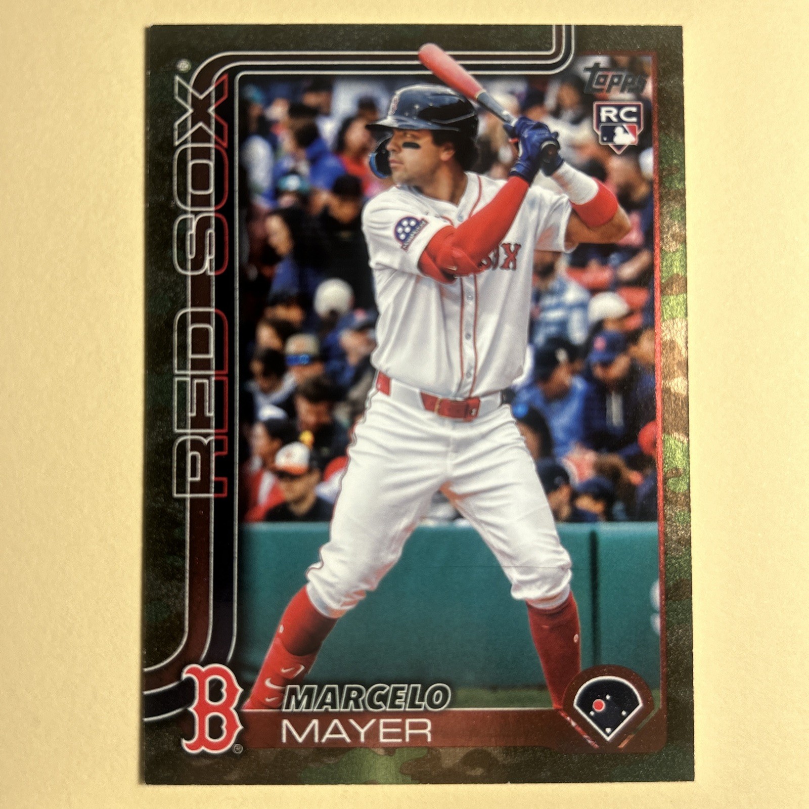 2025 Topps Update Marcelo Mayer RC Memorial Day Camo /25 #US105 Boston Red Sox