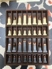 Studio Ann Carlton (SAC) Art Deco Style Collectible Chess Set Boxed