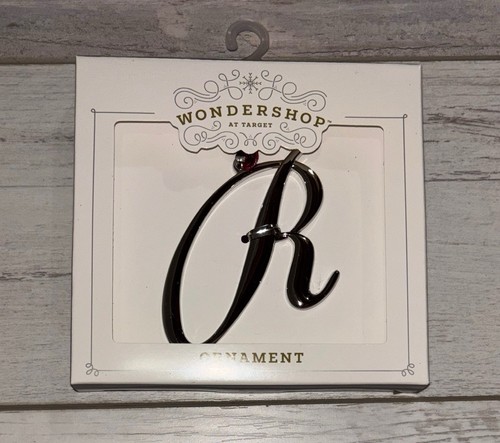 Wondershop Metal Monogram Letter Initial “R” Christmas Holiday Ornament - NEW - Picture 1 of 3