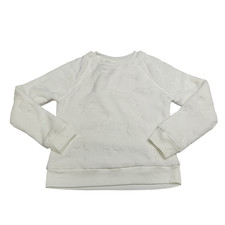 Boys Girls Cozy Lounge Pullover Sweatshirt Medium Size 8 Off White Long Sleeves