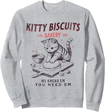 Kitty Biscuits We Knead Em You Need Em Cat Lover Unisex Crewneck Sweatshirt