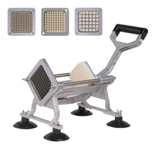 Hakka French Fry Cutter, Commercial Potato Slicer Stainless Steel French Frie...