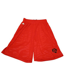 Adidas Derrick Rose Logo Bengal Red Basketball Shorts Pockets Men's Large