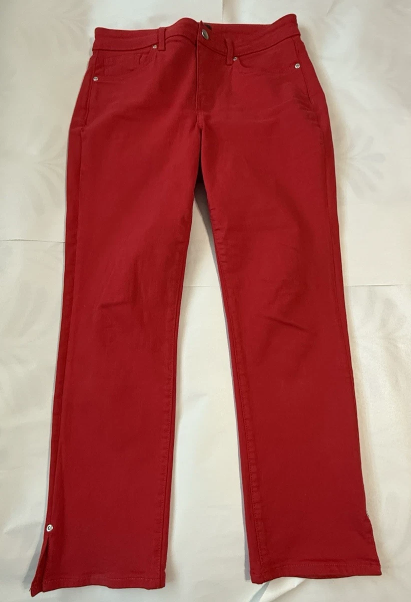 Jeans NYDJ Sheri Skinny - Taille 6 - Couleur Grenat - Tummy Tuck & Stretch - Neuf Avec étiquettes