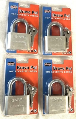Pack of 4 Bravo Security Lock with 3keys 60mm House, Warehouse, Office, A+++ M-2