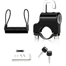 Helmet Lock Anti-Theft,Metal Safety Lock with 2 Keys,Tamper-Proof Security Black