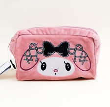 Sanrio My Melody Midnight Melokuro Plush Makeup Pouch 10"x7" Japan