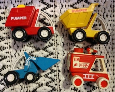 Vintage Tonka Buddy L Corp. Toys Lot 1986 Scooper Pumper Dumper 119 Firetruck 